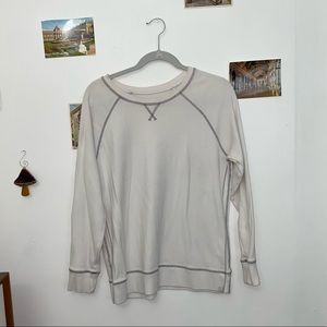 contrast stitch long sleeve